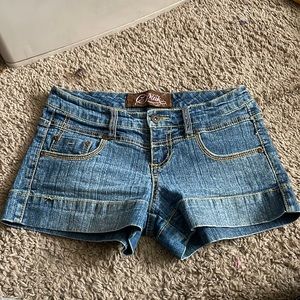 Navy blue jean shorts